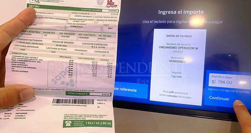 Ya se puede pagar el recibo del agua en cualquier sucursal BBVA: OOMSAPAS La Paz