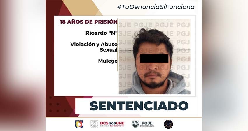 Sentencian a 18 años de prisión a Ricardo “N” por el delito de violación equiparada y abuso sexual agravado
