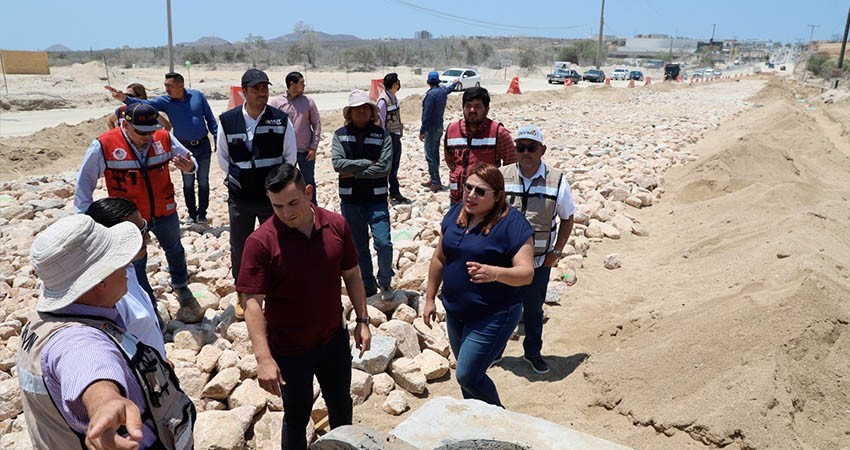 Realizan SEPUIMM y OMMSAPAS Los Cabos recorrido de obra en tamaral