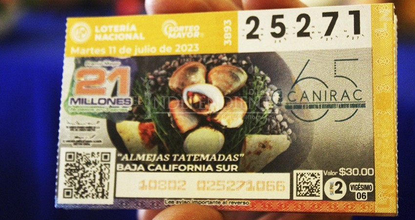 Develan “cachito” de Lotería Nacional que promueve la almeja tatemada