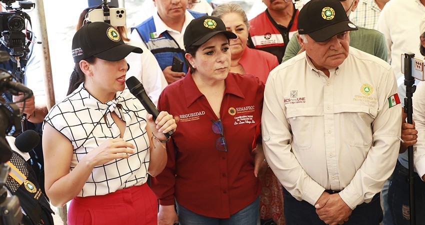 Supervisan alcaldesa y PC nacional limpieza de arroyos y albergues de La Paz