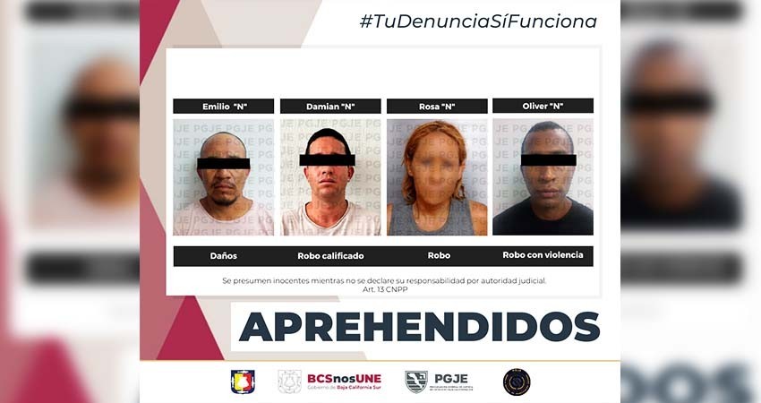 Cumplimenta PGJE cuatro órdenes de aprehensión por diversos delitos