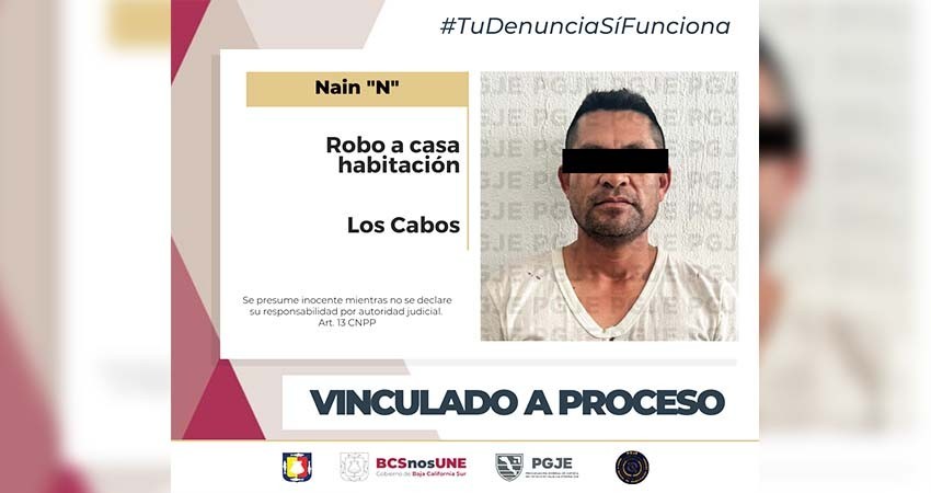 Queda en prisión preventiva imputado por robo a casa habitación en SJC