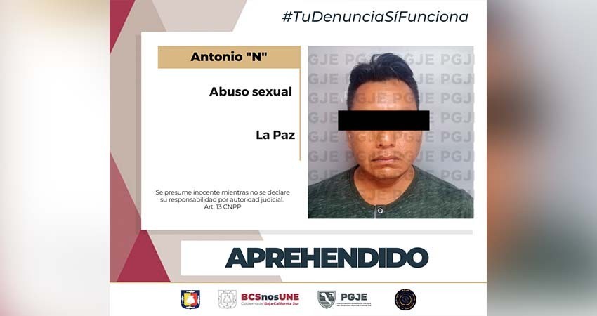 Antonio “N” fue aprehendido por el delio de abuso sexual contra una menor