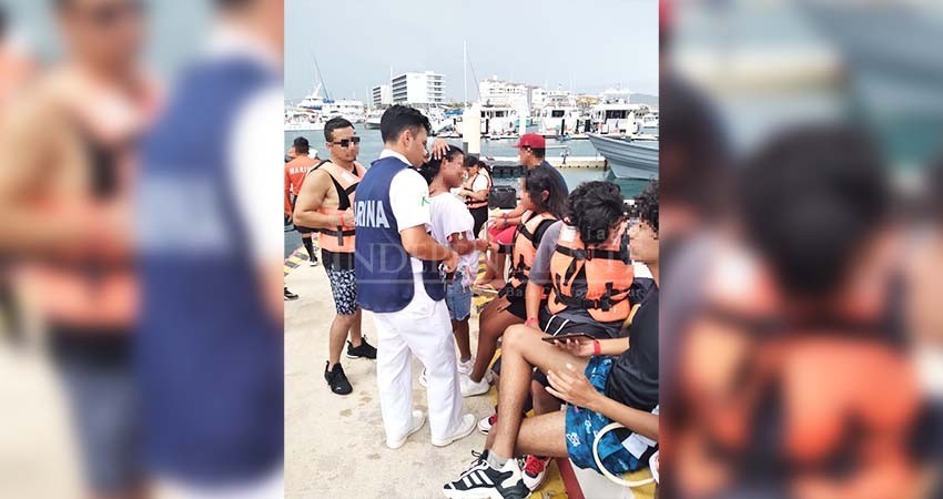 SEMAR: De embarcación hundida en CSL, se rescataron ocho turistas