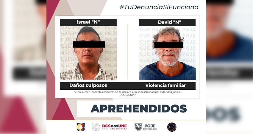 Fueron dos detenidas dos personas en Los Cabos por diversos delitos