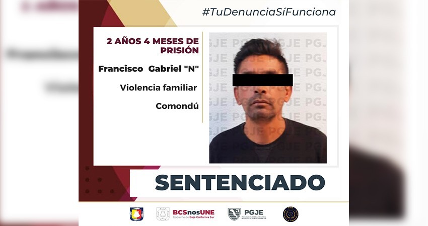 Sentencia de 2 años 4 meses de prisión a Gabriel “N” culpable de violencia familiar