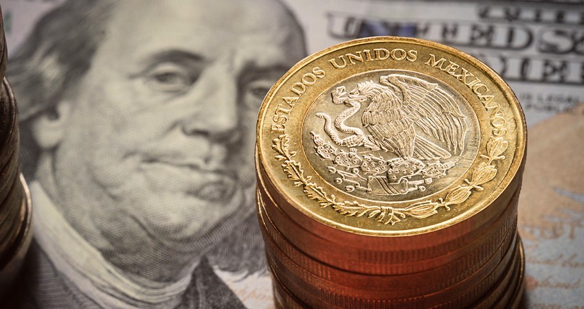 Peso hila cinco sesiones con ganancias frente al dólar