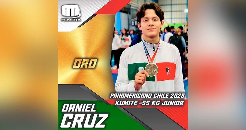 Logra medalla de oro Daniel Cruz en el Campeonato Panamericano de karate