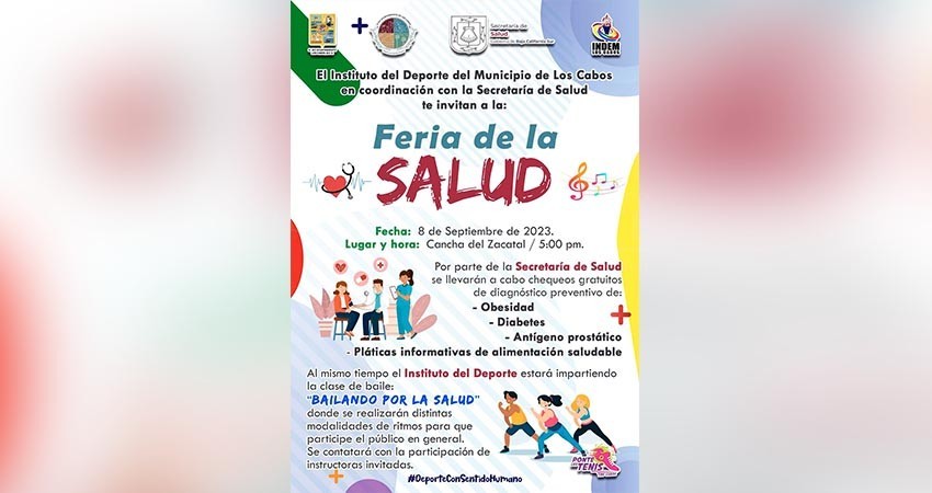 Este 8 se septiembre invitan a la población a la Feria de la Salud a realizarse en SJC