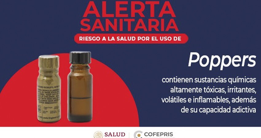 Cofepris alerta por el consumo de poppers y su combinación con otras drogas