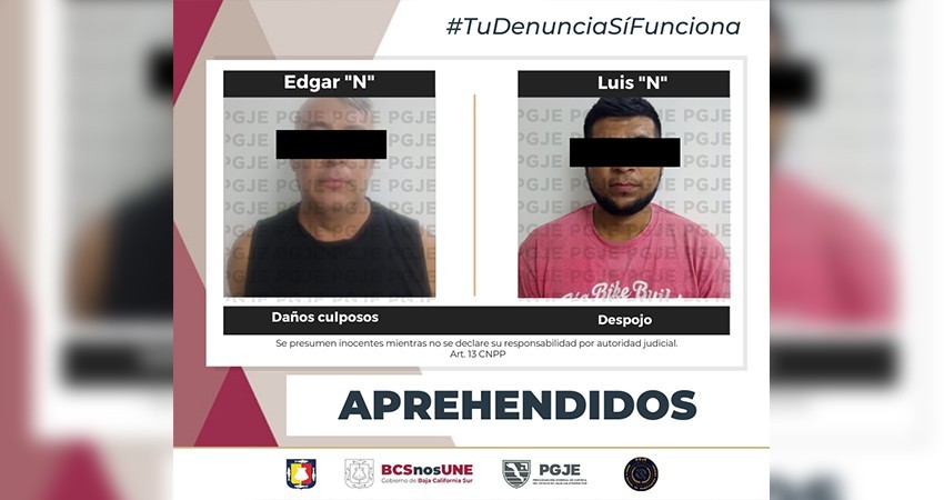 Aprehende PGJE a 2 personas relacionadas en actividades ilícitas