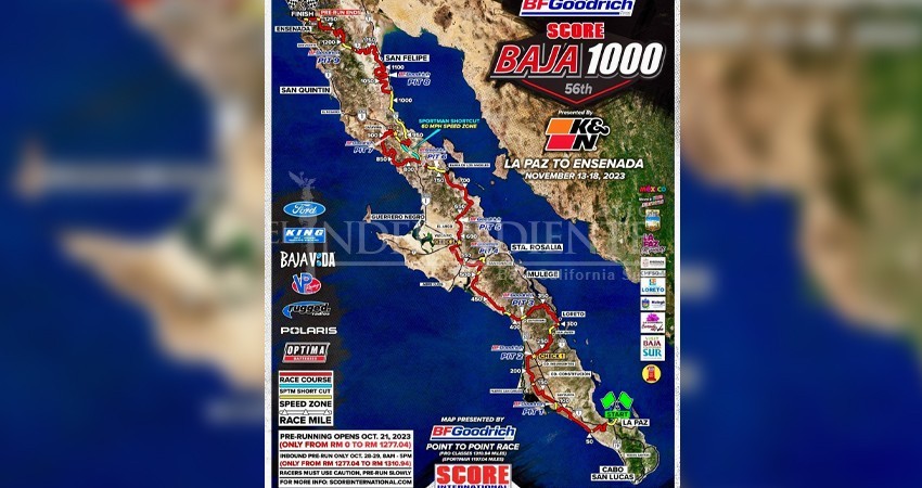 Ocupación del 100 por ciento reportan hoteles de La Paz por la carrera Baja 1000