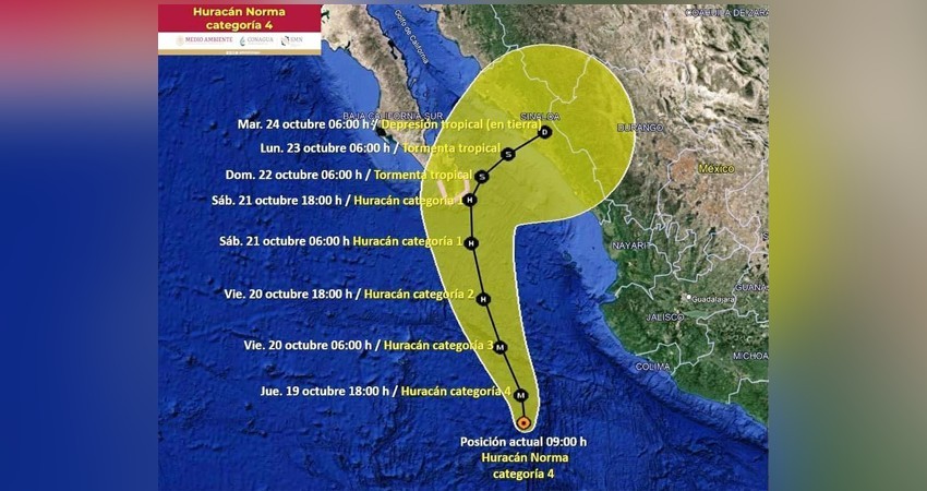 Norma eleva su fuerza, ya es categoría 4