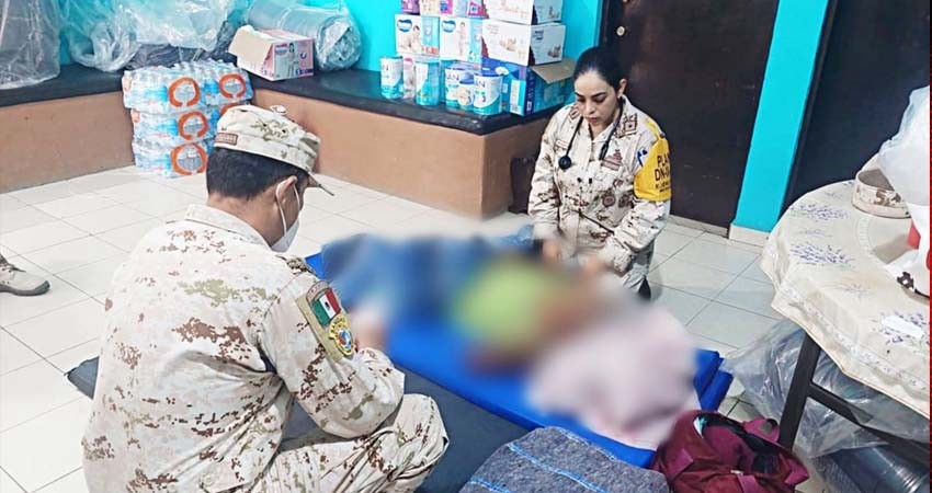 Una niña nació en un albergue, durante la contingencia por “Norma”