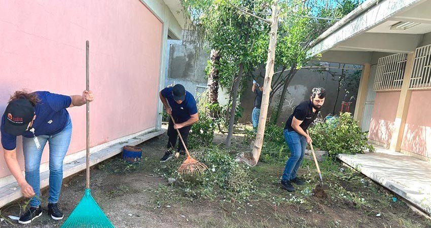 Realizan labores de limpieza en las instalaciones de la Asociación Movilize Mankind