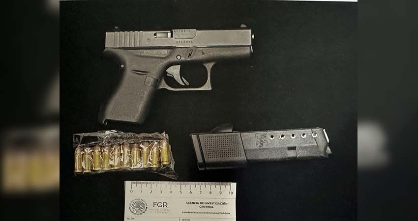 Por portación de arma de fuego y posesión de narcótico, FGR obtiene sentencia condenatoria contra una persona en BCS