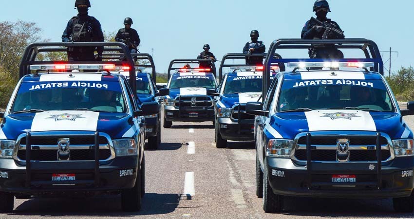Elementos de la policía estatal participan en operativo de seguridad Baja 1000