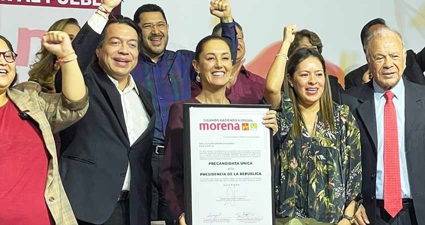 Sheinbaum se registra como precandidata de Morena a la Presidencia; “voy a estar a la altura de las circunstancias”, afirma