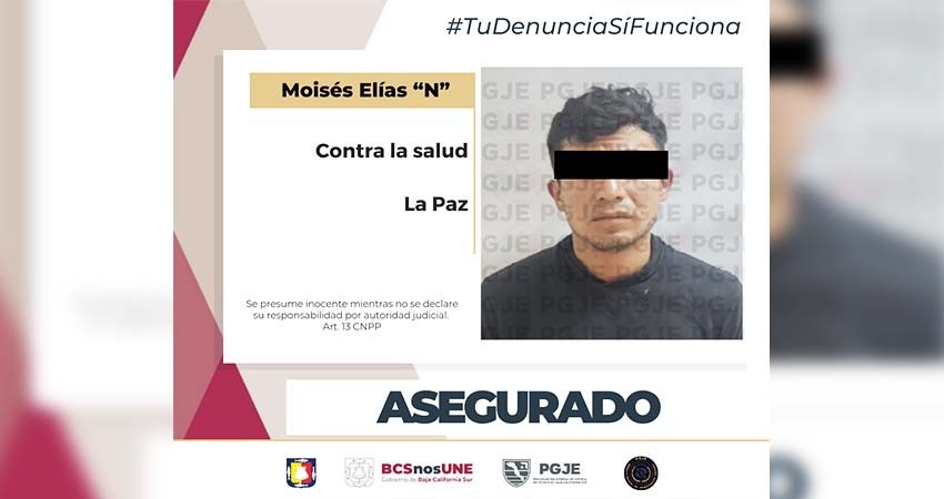 Detienen a probable narcomenudista con cristal en La Paz