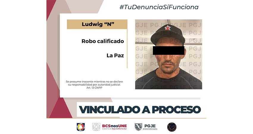 Logra PGJE vinculación a proceso de probable asaltante de OXXO en La Paz