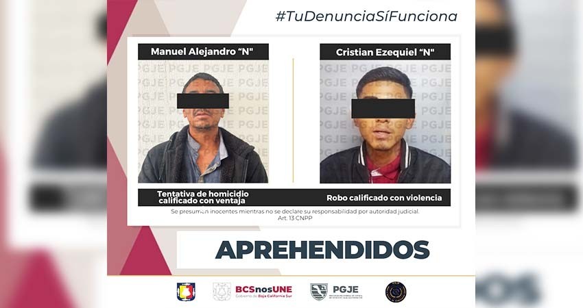 Cumplimentan dos órdenes de aprehensión contra imputados por tentativa de homicidio y robo