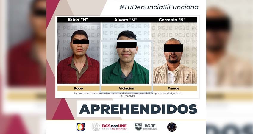 Aprehendidos 3 hombres por órdenes judiciales en su contra