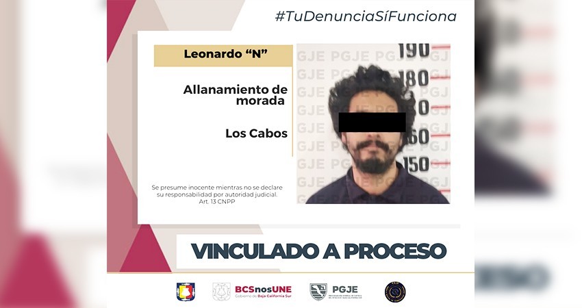 Es vinculado a proceso Leonardo “N” por allanamiento de morada