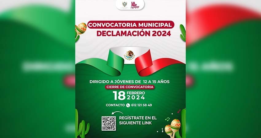Convoca Dirección de la Juventud a participar en el Concurso Municipal de Declamación