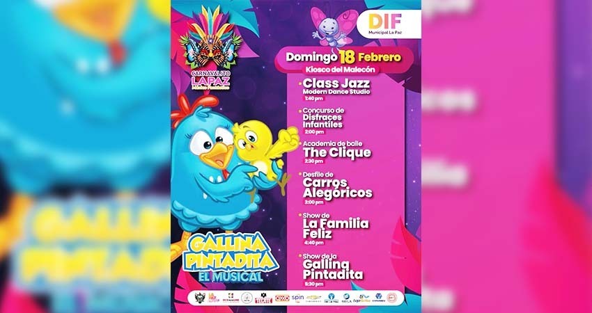Anuncia DIF La Paz la cartelera del Carnavalito