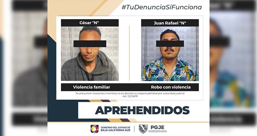 Fueron arrestados dos hombres por diversos delitos en La Paz