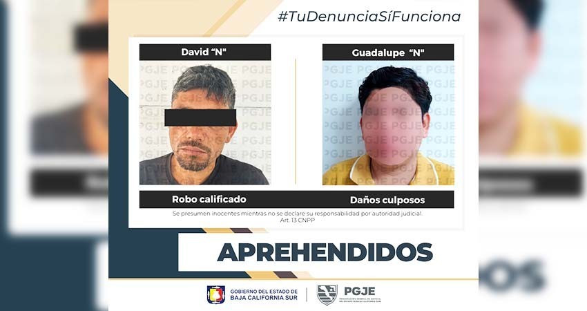 Fueron detenidas dos personas buscadas por diversos delitos