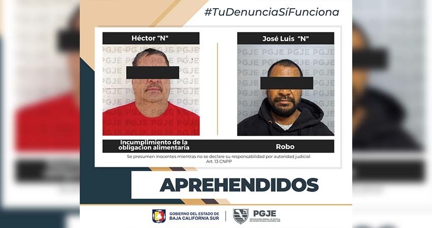 A disposición de la autoridad dos personas por diversos delitos