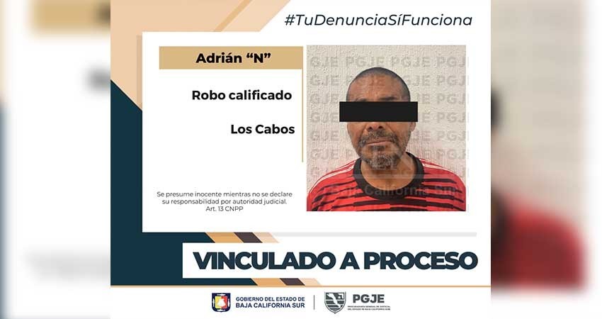 Vinculan a proceso a Adrián “N” por el delito de robo en SJC