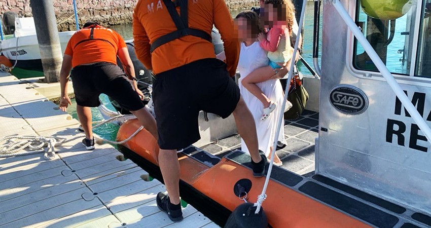 Marina realiza evacuación médica de una menor, en inmediaciones del canal de San Lorenzo