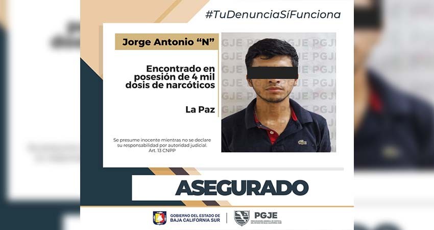 Fue detenido un narcomenudista con 4 mil dosis de droga      2