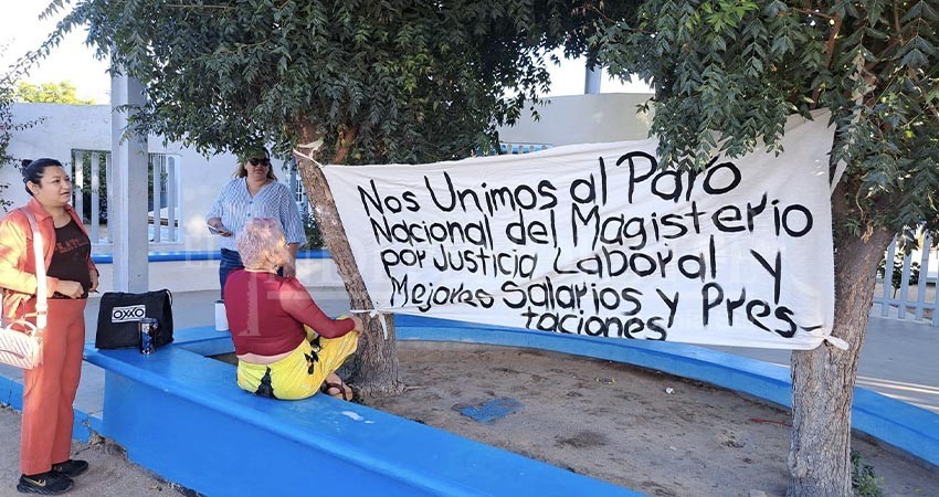 Se van a paro laboral docentes de 50 escuelas en Los Cabos