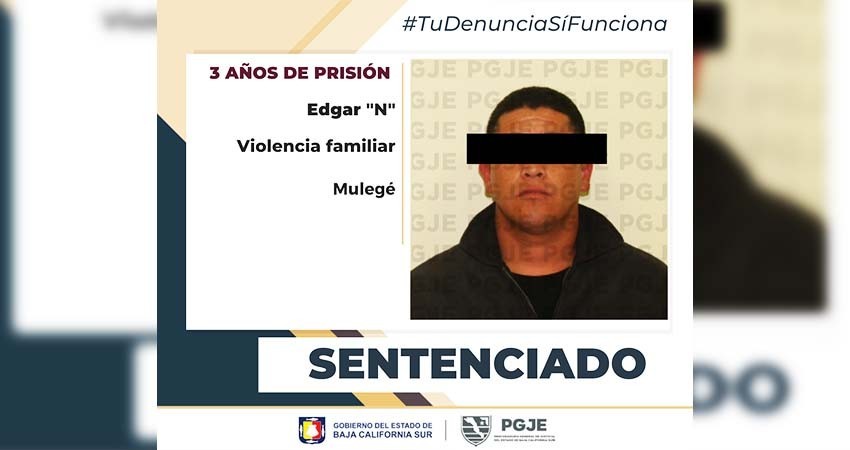 3 años pasará en prisión por el delito de violencia familiar