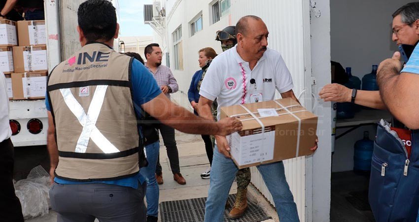 Llegan a BCS las boletas electorales para Presidencia de la República, senadurías y Diputaciones Federales