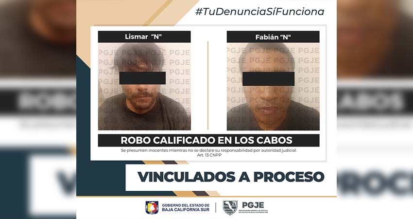 Vinculados a proceso 2 imputados por robo en San José del Cabo