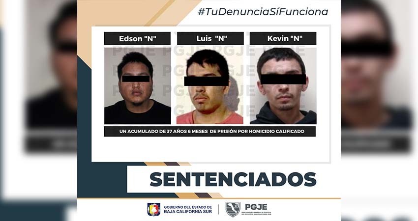 Ahora por homicidio calificado enfrentarán sentencia de más de 37 años “El Chuky” “El Luisito” y “El Kevin”