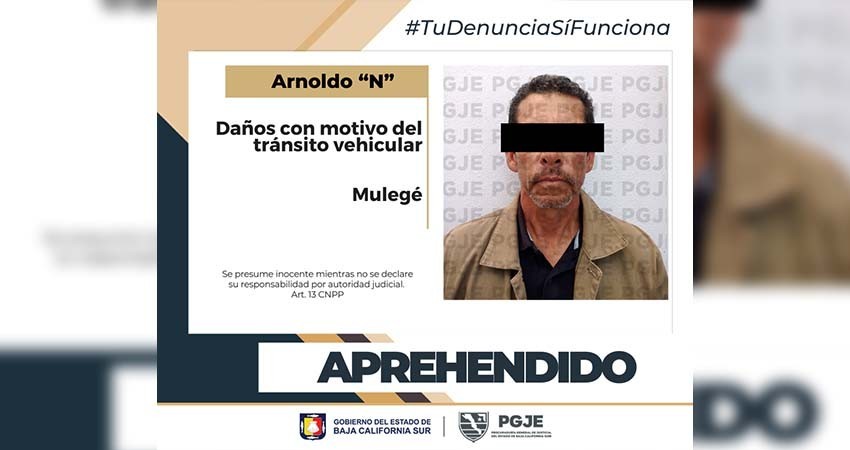 Fue aprehendido Arnold “N” por daños con motivo de tránsito vehicular