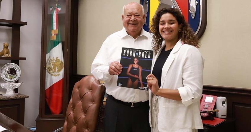 Se reúne el gobernador Castro Cosío con la clavadista Sudcaliforniana Aranza Vázquez