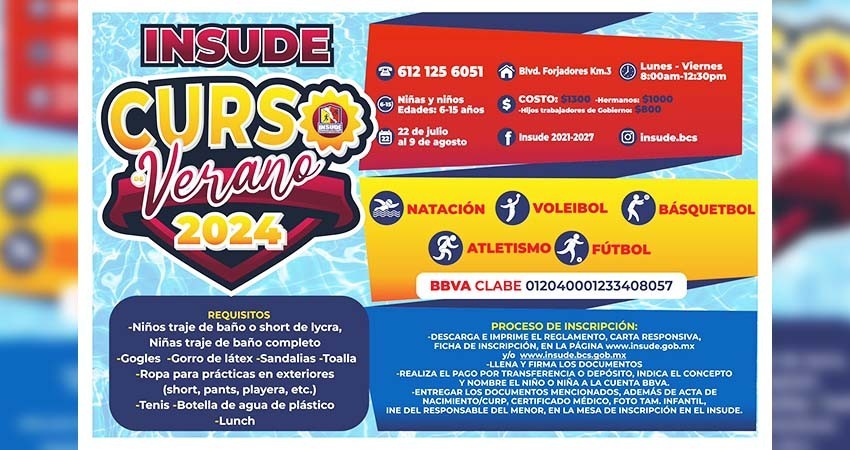 Abre INSUDE inscripciones para el curso de verano 2024