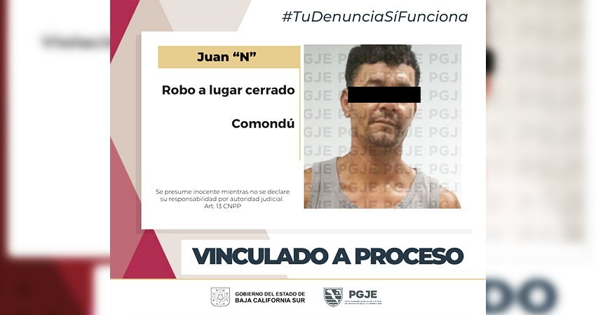 Por el delito de robo Juan “N” quedó vinculado a proceso