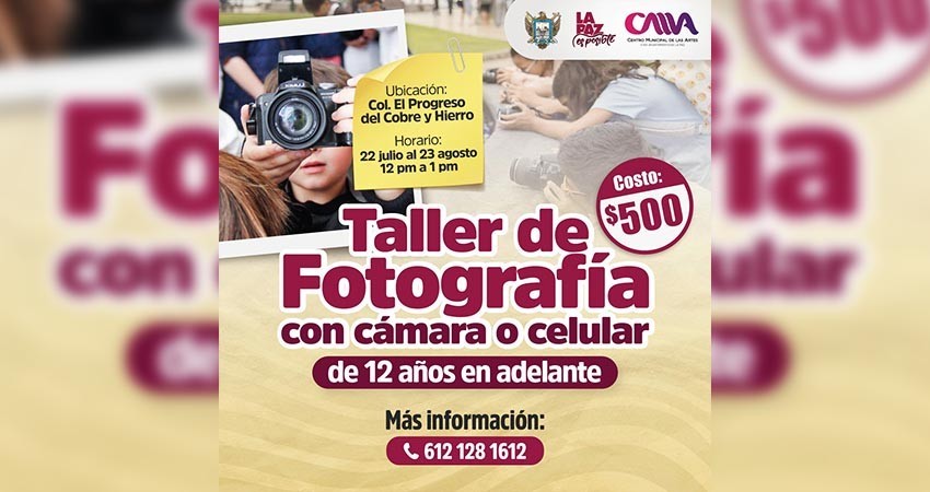 Convocan al curso de verano de fotografía dirigido a jóvenes de La Paz
