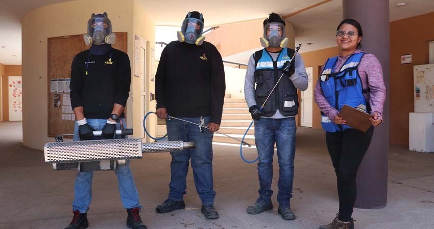 Realizan actividades de fumigación y termonebulización en la UABCS