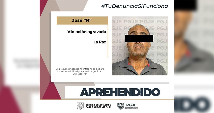Fue aprehendido José “N” por el delito de violación agravada