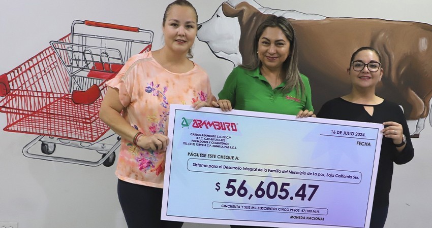 Recibe DIF La Paz redondeo de Supermercados Arámburo