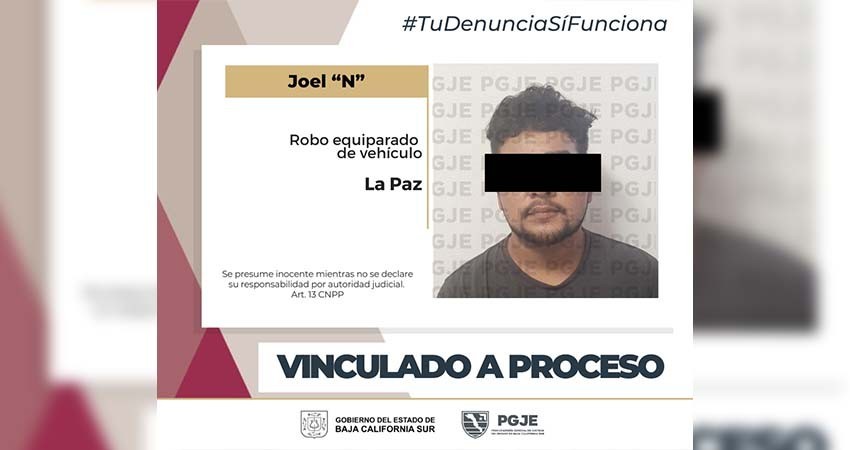 Queda en prisión preventiva Joel “N” por robo equiparado de vehículo